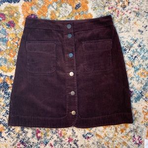 Corduroy A Line Skirt